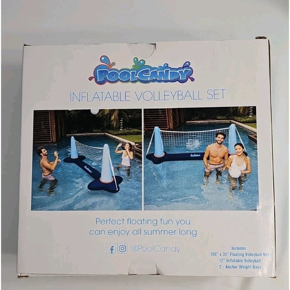 7.5' FT Inflatable Floating Giant Volleyball With 12" Ball Set - Swimming Pools - Picture 2 of 2